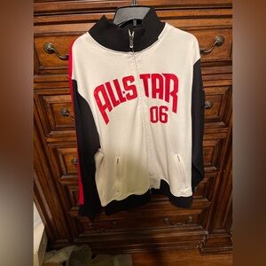 Reebok NBA All-Star Game Jacket Size L 2006 Warm-up Track Houston White